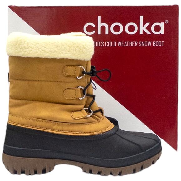 Chooka Womens Insulated Winter Snow Duck Boots Water Repellent Faux Shearling - Picture 1 of 7